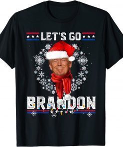 Lets Go Brandon Trump Christmas Wreath Limited Shirt