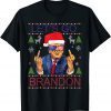 Let's Go Brandon Trump Sunglasses Ugly Christmas Sweater Unisex T-Shirt