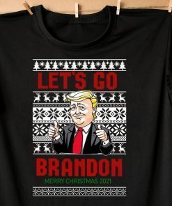 Let's Go Brandon Trump Ugly Christmas FJB Biden Limited T-Shirt