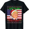 Let's Go Brandon Trump Ugly Christmas Sweater Us Flag T-Shirt