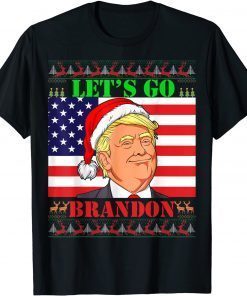 Let's Go Brandon Trump Ugly Christmas Sweater Usa Flag Us 2021 Shirt