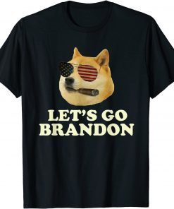 Lets Go Brandon US Flag Funny Dog Glasses 2021 T-ShirtLets Go Brandon US Flag Funny Dog Glasses 2021 T-Shirt
