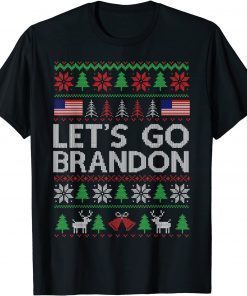 Let's Go Brandon Ugly Christmas Anti Liberal US Flag Classic T-Shirt