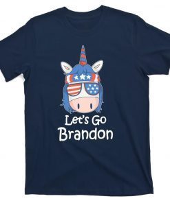 Let's Go Brandon Unicorn Conservative US Flag Classic Shirt
