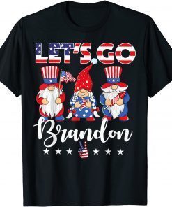 Let's Go Brandon Vintage American Flag Gnomes Classic Shirt