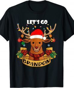 Let's Go Branson Brandon Christmas Lights Reindeer 2021 Shirt