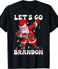 Let's Go Branson Brandon Dabbing Santa Christmas Light Limited Shirt