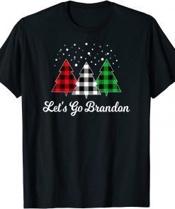 Lets Go Branson Brandon Lets Go Braden Christmas Tree Plaid T-Shirt