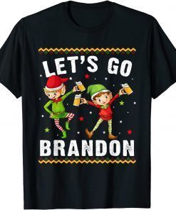Let's Go Branson Brandon Ugly Christmas Sweater Cute Elf Unisex Shirt