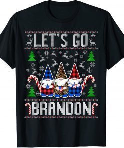 Let's Go Branson Brandon Us Flag Ugly Christmas Sweater Limited T-Shirt