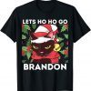Lets Ho Ho Go Brandon Ugly Christmas Sweater With Cat 2021 Shirt