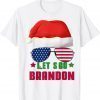 Let's go Brandon Christmas Santa Hat Sunglasses Limited Shirt