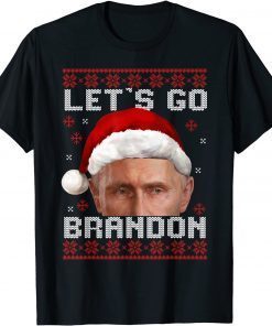 Let’s go Brandon Ugly Christmas Biden Santa hat Unisex T-Shirt