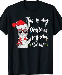 Llama Christmas Pajama This is My Paja Llama Holiday T-Shirt