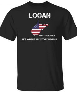 Logan west virginia it’s where my story begins Unisex shirt