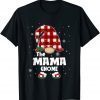 Mama Gnome Buffalo Plaid Matching Family Christmas Pajama T-Shirt
