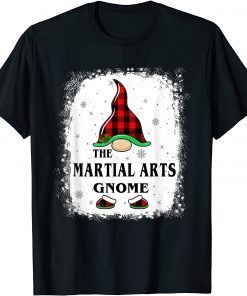 Martial Arts Gnome Buffalo Plaid Matching Family Xmas Pajama Unisex T-Shirt
