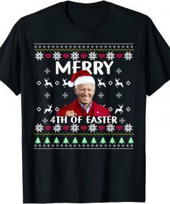 Merry 4th Of Easter Christmas Mr Joe Biden Xmas Classic Shirt