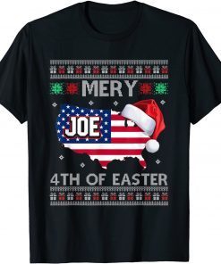 Merry 4th Of Easter Joe Biden Christmas Ugly Usa Flag Unisex Shirt