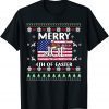 Merry 4th Of Easter U.S Flag Mr Santa President Xmas Gift Shirt