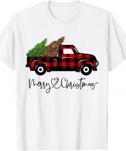 Merry Christmas Buffalo Truck Tree Red Plaid Leopard Limited Shirt