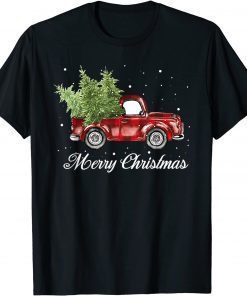 Merry Christmas Buffalo Truck Tree Red Plaid 2021 Shirt