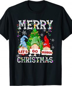 Merry Christmas Gnomes Let's Go Branson Brandon Xmas Classic Shirt
