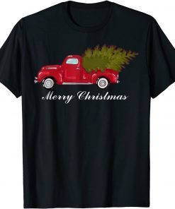 Merry Christmas Leopard Buffalo Truck Tree Red Plaid Gift Shirt
