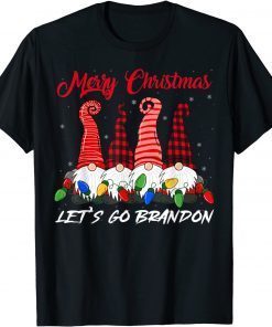 Merry Christmas Let's Go Gnomies Brandon Anti Biden 2021 Shirt