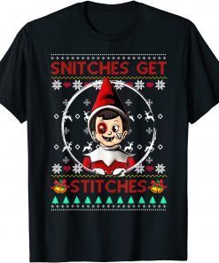 Merry Christmas Snitches Get Stitches Ugly 2022 Official Shirt