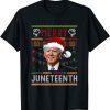 Merry Juneteenth Santa Joe Biden Ugly Christmas Gift Shirt
