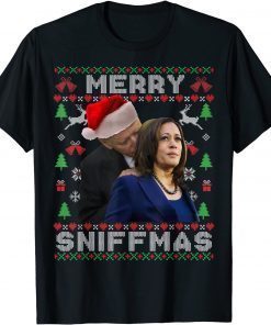 Merry Sniffmas Christmas Anti Biden Ugly Christmas Sweater Classic Shirt