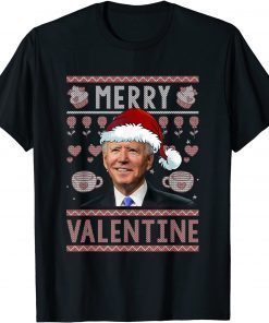 Merry Valentine Santa Joe Biden Ugly Christmas Classic Shirt