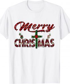 Merry Xmas Cross Christmas Christmas Cross Gift T-Shirt
