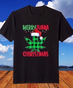 Merryjuana Weed Leaf Christmas Pajama X-Mas Sweater T-Shirt