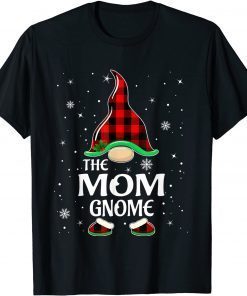 Mom Gnome Buffalo Plaid Matching Family Christmas 2021 T-ShirtMom Gnome Buffalo Plaid Matching Family Christmas 2021 T-Shirt