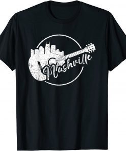 Nashville Skyline Tennessee Country Music Guitar Player Classic T-Shirt