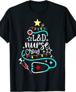 Nurse Crew Merry Christmas Labor And Delivery Nursing US 2021 Shirt