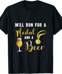Obstacle Course Race Tee Will Run For A Medal And A Beer 2021 Shirt