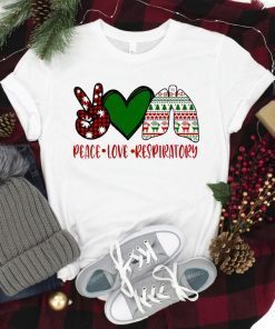 Peace Lover Respiratory Healthcare Worker Christmas Shirt