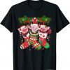 Pigs Christmas Cute Pig Socks Costume Santa Merry Xmas Classic T-Shirt