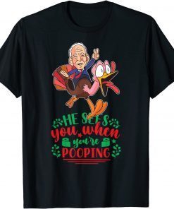 Poopy Pants Biden Poopgate Fartgate Conservative Christmas T-Shirt