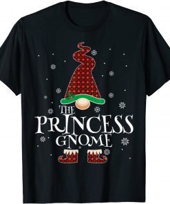 Princess Gnome Buffalo Plaid Matching Family Christmas Gift Shirt