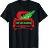 Red Truck With Xmas Tree Let's Go Brandon Christmas 2021 Shirt