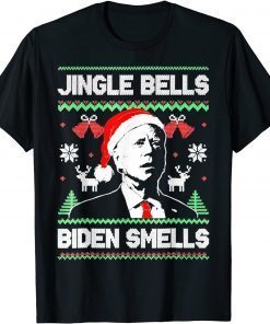 Santa Biden Jingle Bells Biden Smells Ugly Christmas Gift T-Shirt
