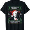 Santa Biden Merry Thanksgiving Easter Ugly Christmas Sweater T-Shirt