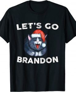 Santa Cat Let's Go Brandon 2021 Shirt