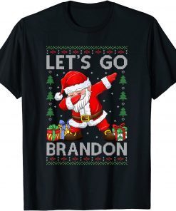 Santa Claus Let’s Go Braden Brandon Christmas Ugly Sweater T-Shirt