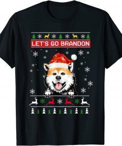 Santa Dog Let’s Go Brandon Christmas Cute Dog Gift Shirt