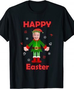 Santa Elf Joe Biden Happy Easter Merry Christmas T-Shirt
